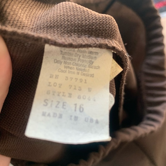 NWT Brown Laurente vintage petite pants. Tag is 16, probably a modern 12-14. - Picture 3 of 4